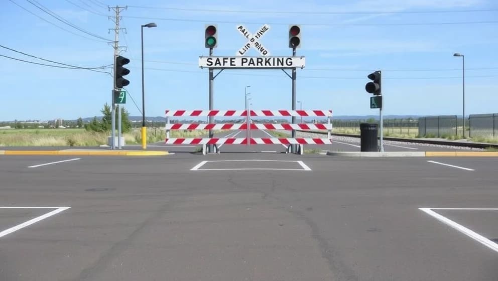 Hur nära järnvägskorsningen får du parkera